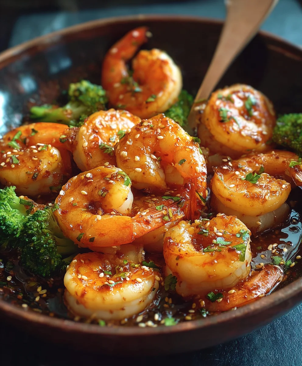 Köstliche Scharfe Honig Knoblauch Garnelen schnell gemacht!