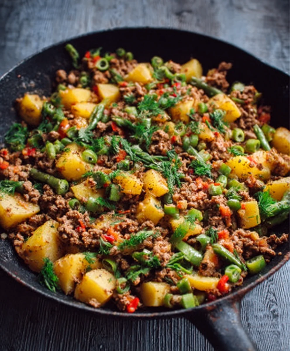 Unglaubliche Mexikanische Hackfleisch-Pfanne mit Kartoffeln