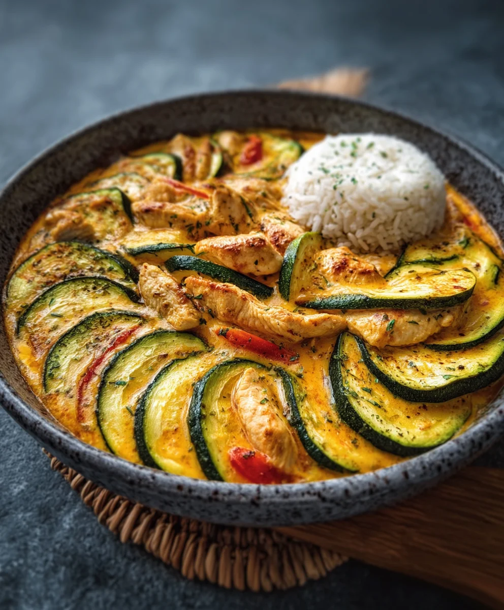 Cremiges Paprika Zucchini Hähnchen: Dein schnelles Rezept