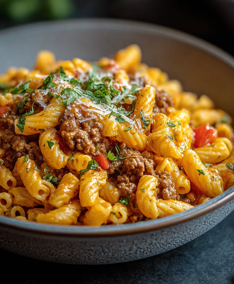 Cheeseburger Pasta Rezept