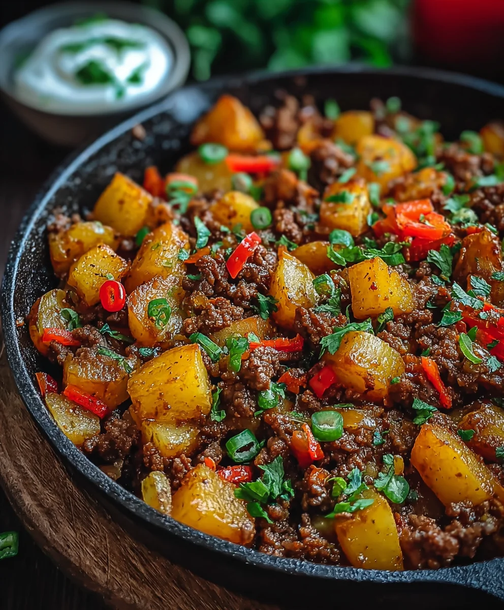 Die ultimative Mexikanische Hackfleisch Pfanne mit Kartoffeln
