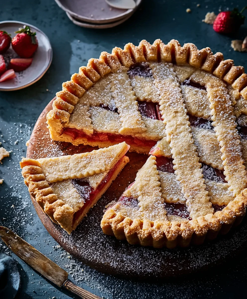 Erdnon-alcoholic beer Rhabarber Tarte Linzer Art