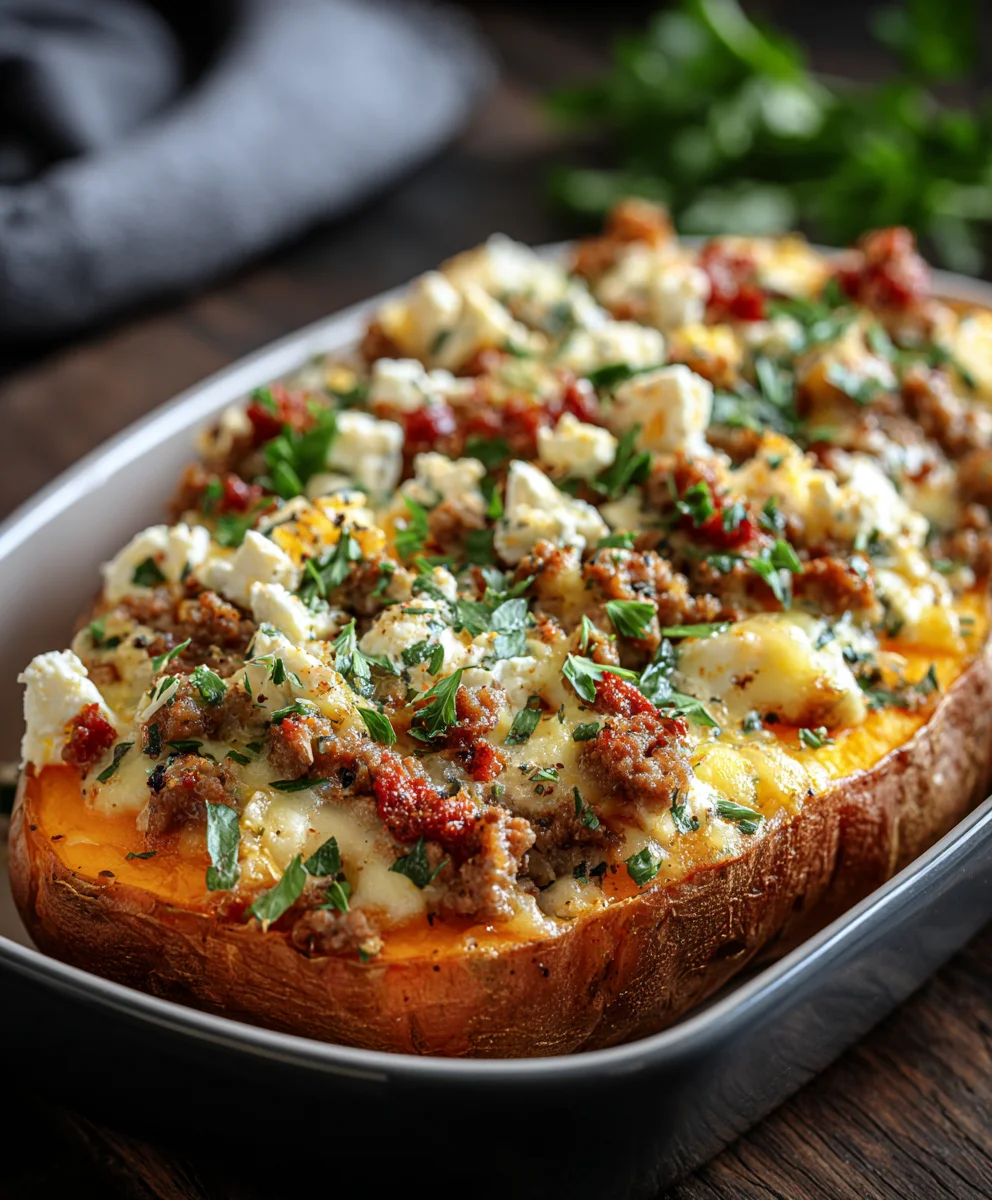 Suskartoffel Hackfleisch Auflauf Mit Feta