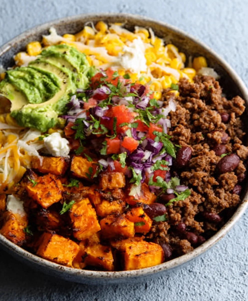 Suskartoffel Burrito Bowl: Das perfekte, einfache & leckere Rezept