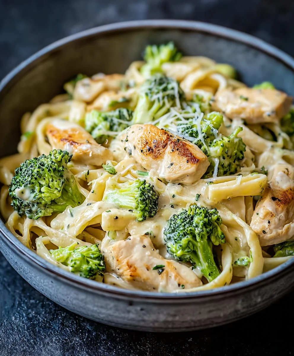 Cremige Haehnchen Brokkoli Pasta