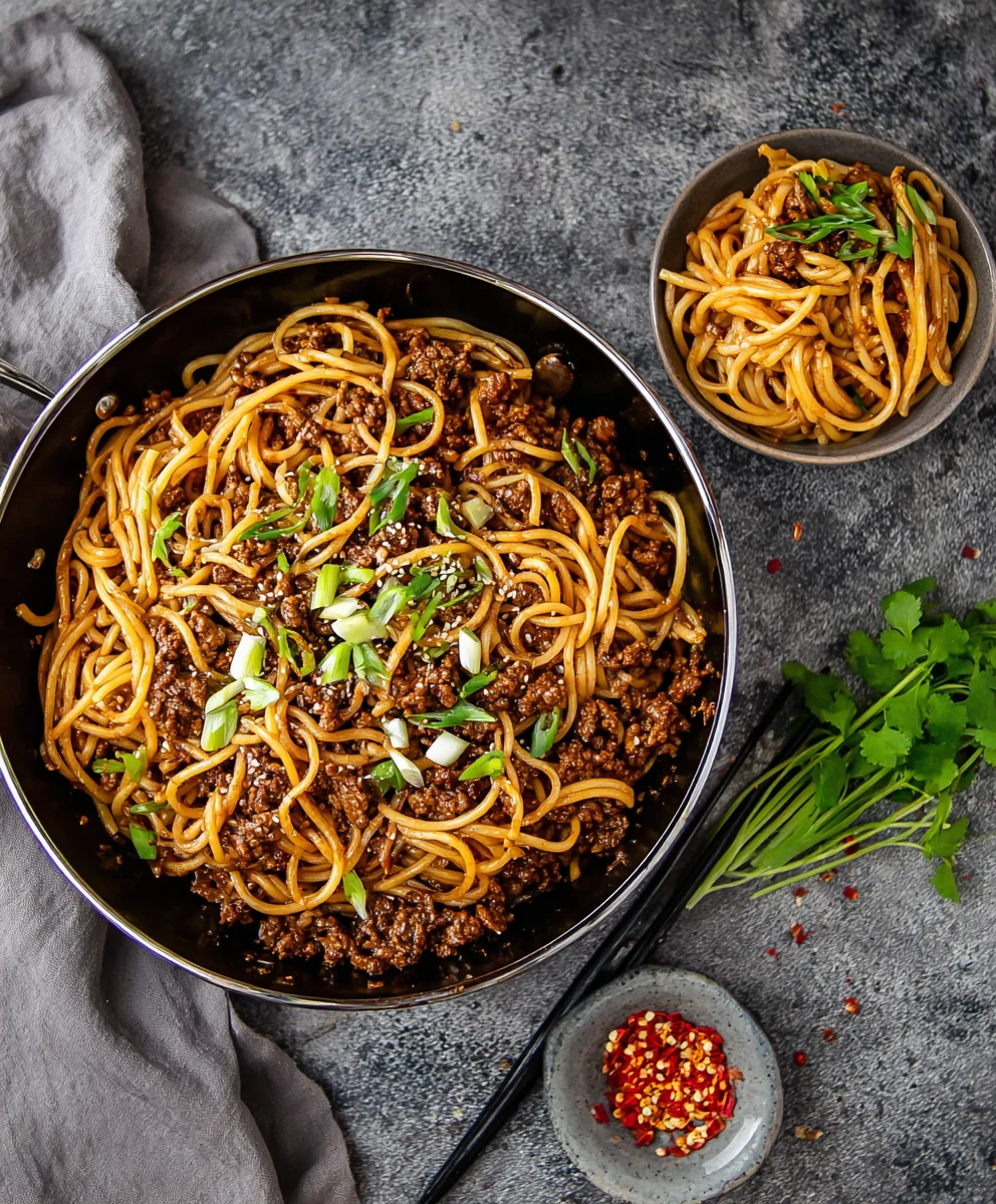 Mongolische Hackfleisch Pasta: Herzhaft & Lecker genießen!
