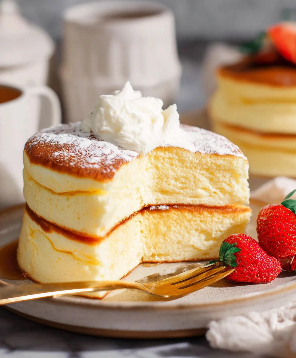 Jiggly Japanische Soufflé Pancakes: Luftig & Leicht Rezept
