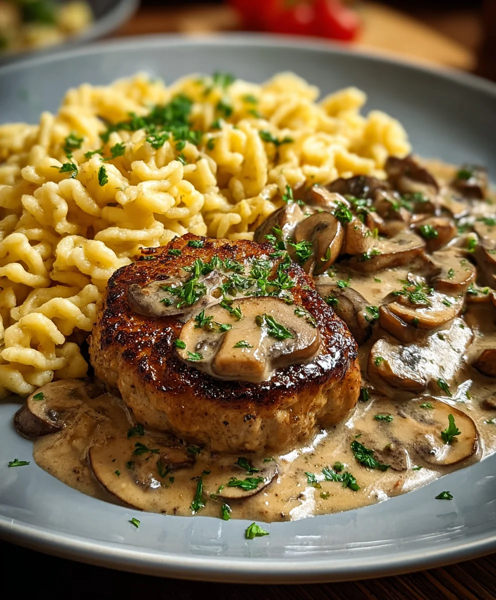 Medaillons In Cbeef hampignon Rahmsose Mit Spatzle
