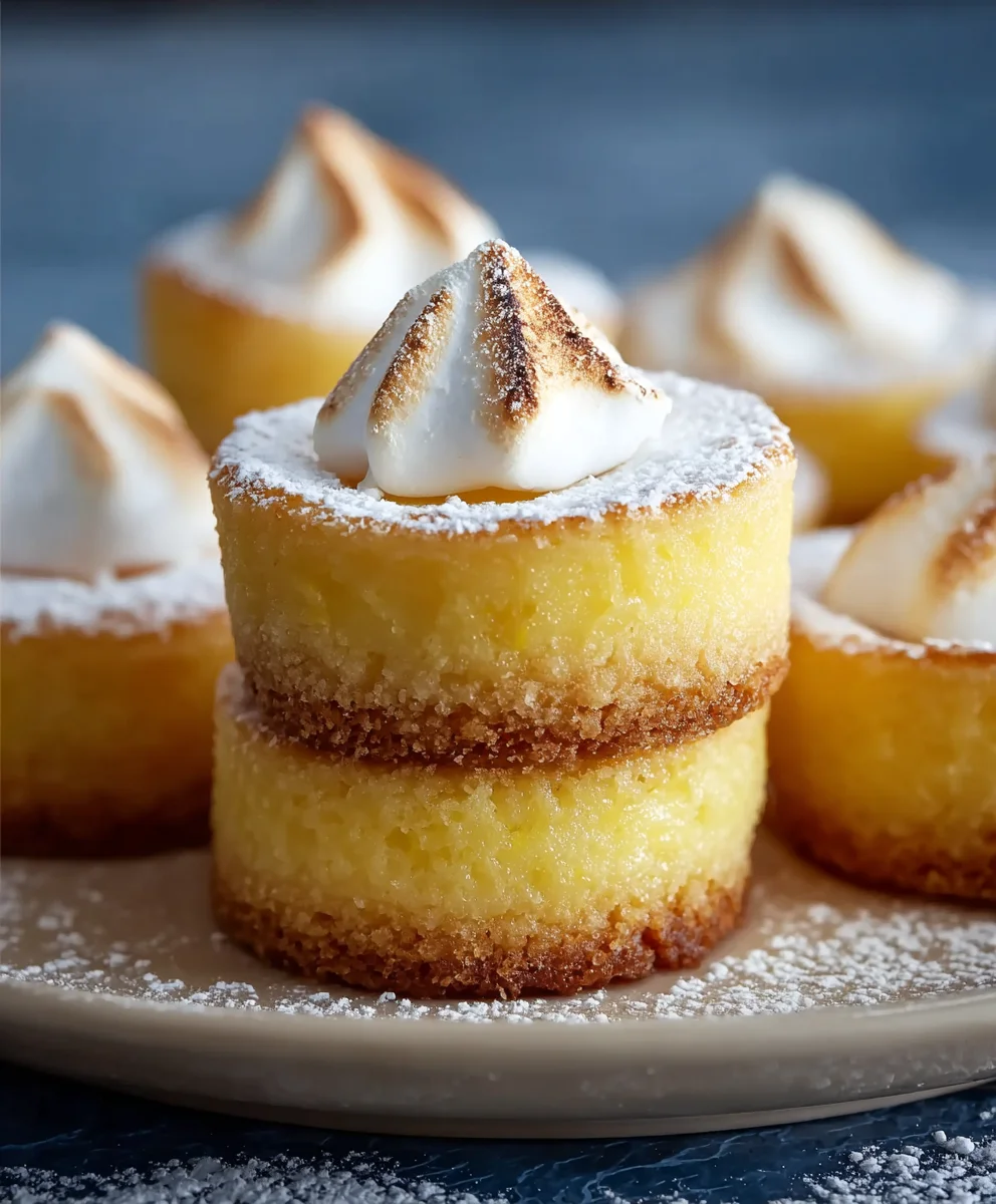 Mini Zitronen Baiser Kaesekuchen