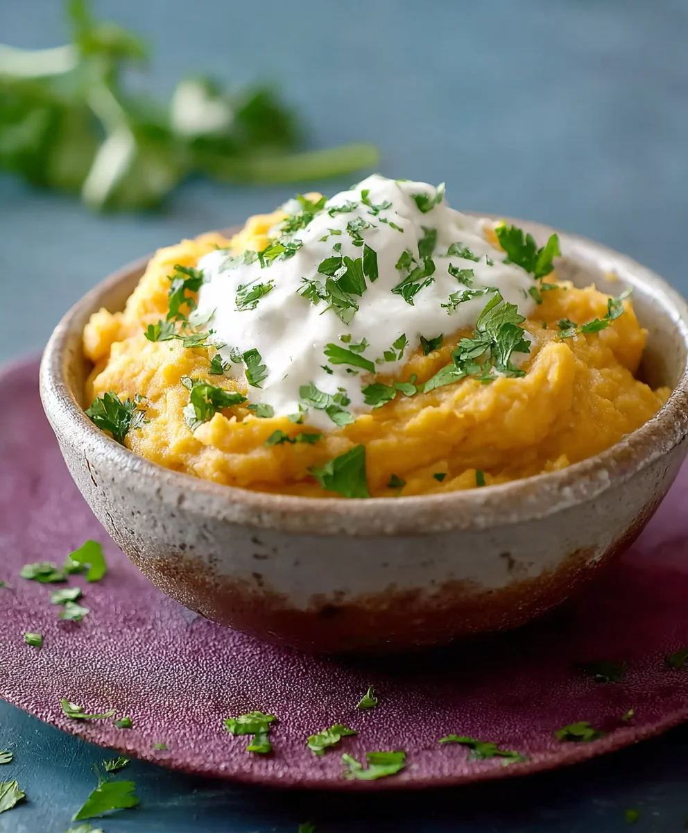 Süßkartoffel-Aufstrich: Cremig-frisch mit Petersilie & Joghurt