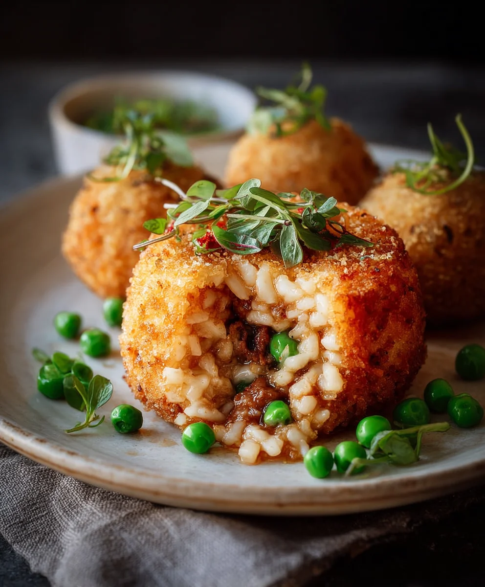 Klassische Arancini: Risotto, saftiges Beef & Parmesan