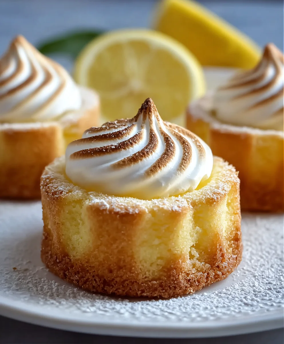 Mini Zitronen Baiser Kaesekuchen