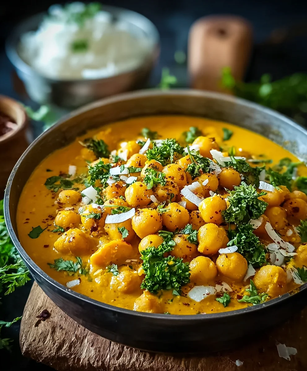 Veganes Kichererbsen-Kokos-Curry: Aromatisch & einfach!