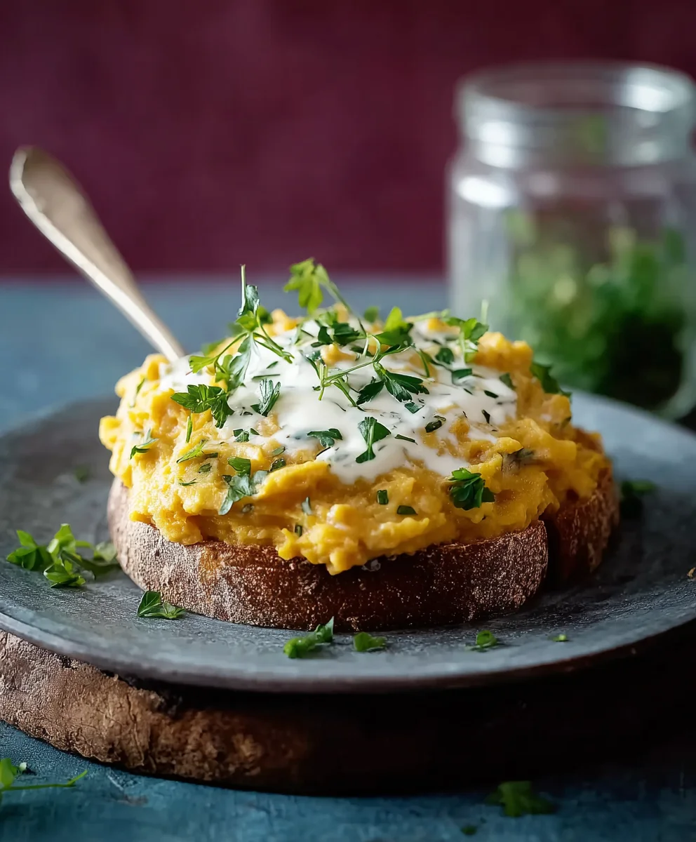 Süßkartoffel-Aufstrich: Cremig-frisch mit Petersilie & Joghurt