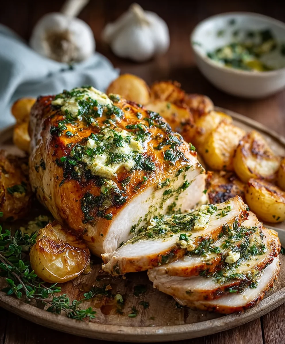Saftige Knoblauch Kraeuterbutter Putenbrust: Einfach & Lecker!