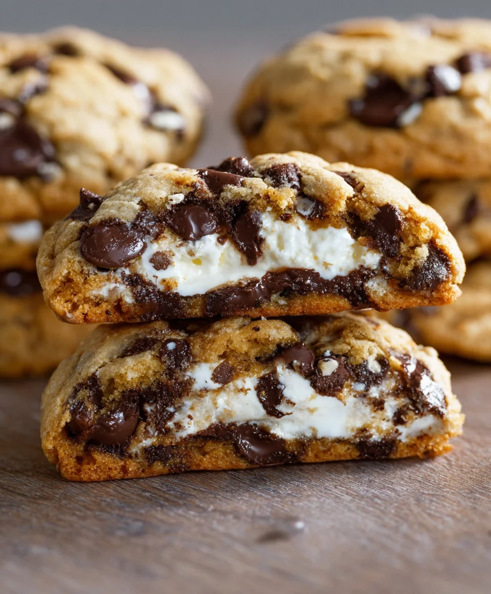 Köstliche Cheesecake Chocolate Chip Cookies – unwiderstehlich!