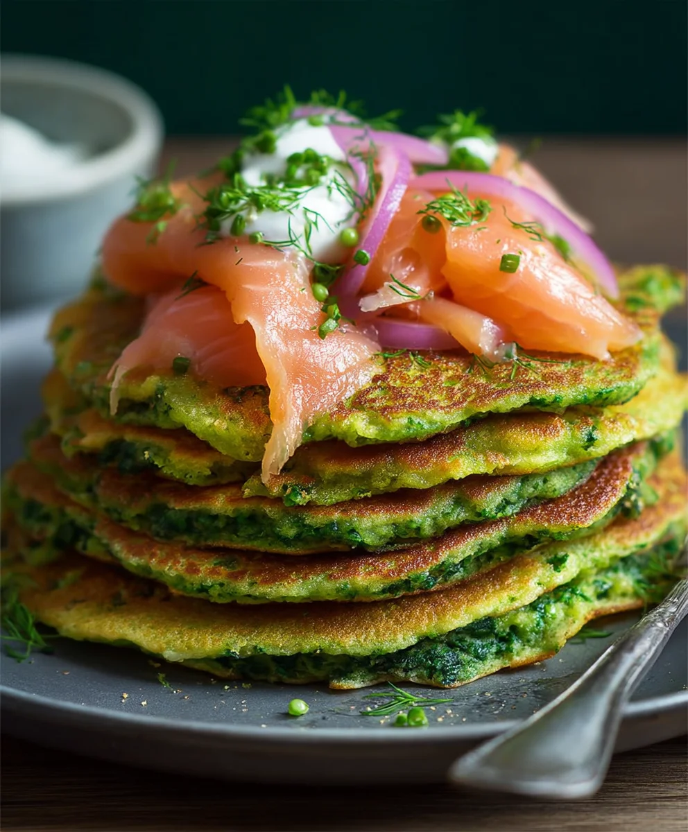 Spinat-Pancakes mit Lachs: Lecker & Gesund!