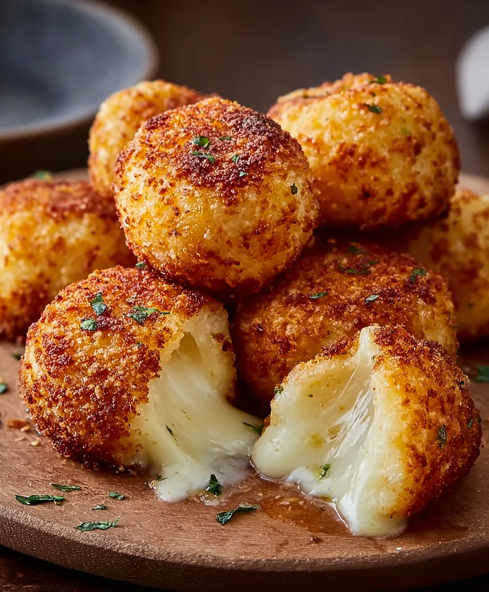 Käse-Mozzarella-Bällchen: Parmesan-Genuss