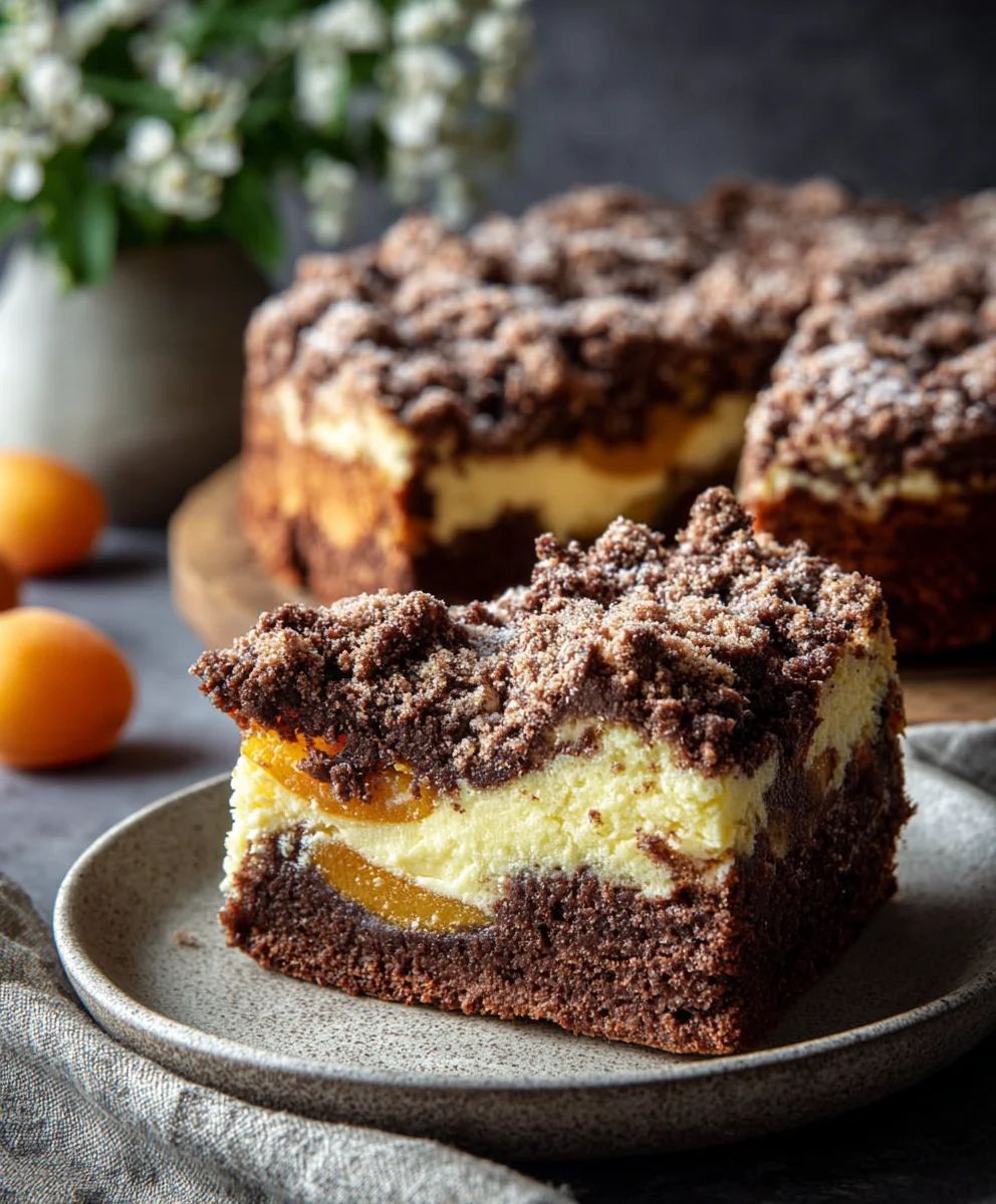 Schoko Marillen Streuselkuchen: Saftig & köstlich!