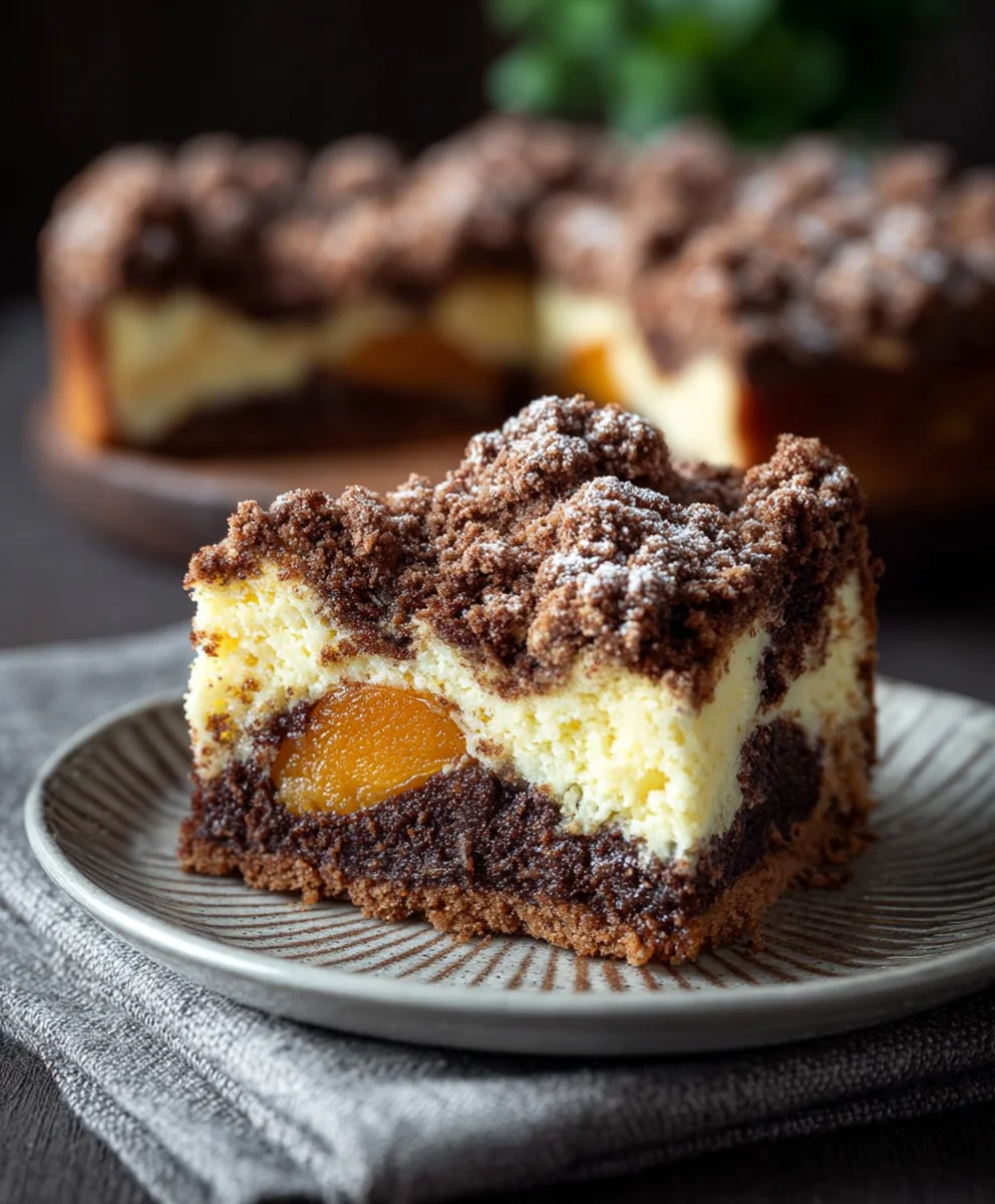 Schoko Marillen Streuselkuchen: Saftig & köstlich!