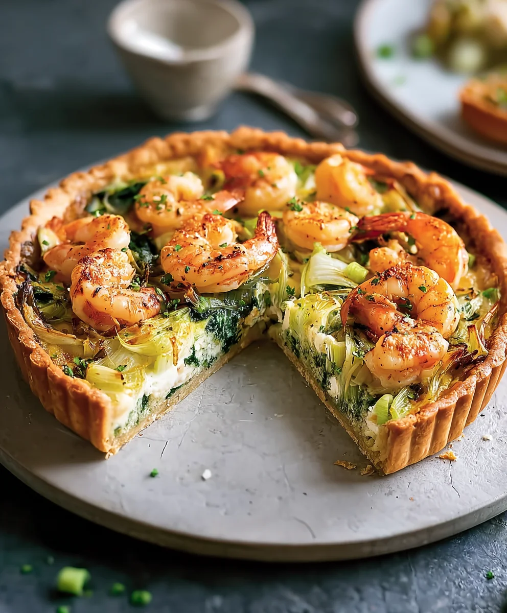 Garnelen Lauch Tarte: Cremig, lecker, einfach