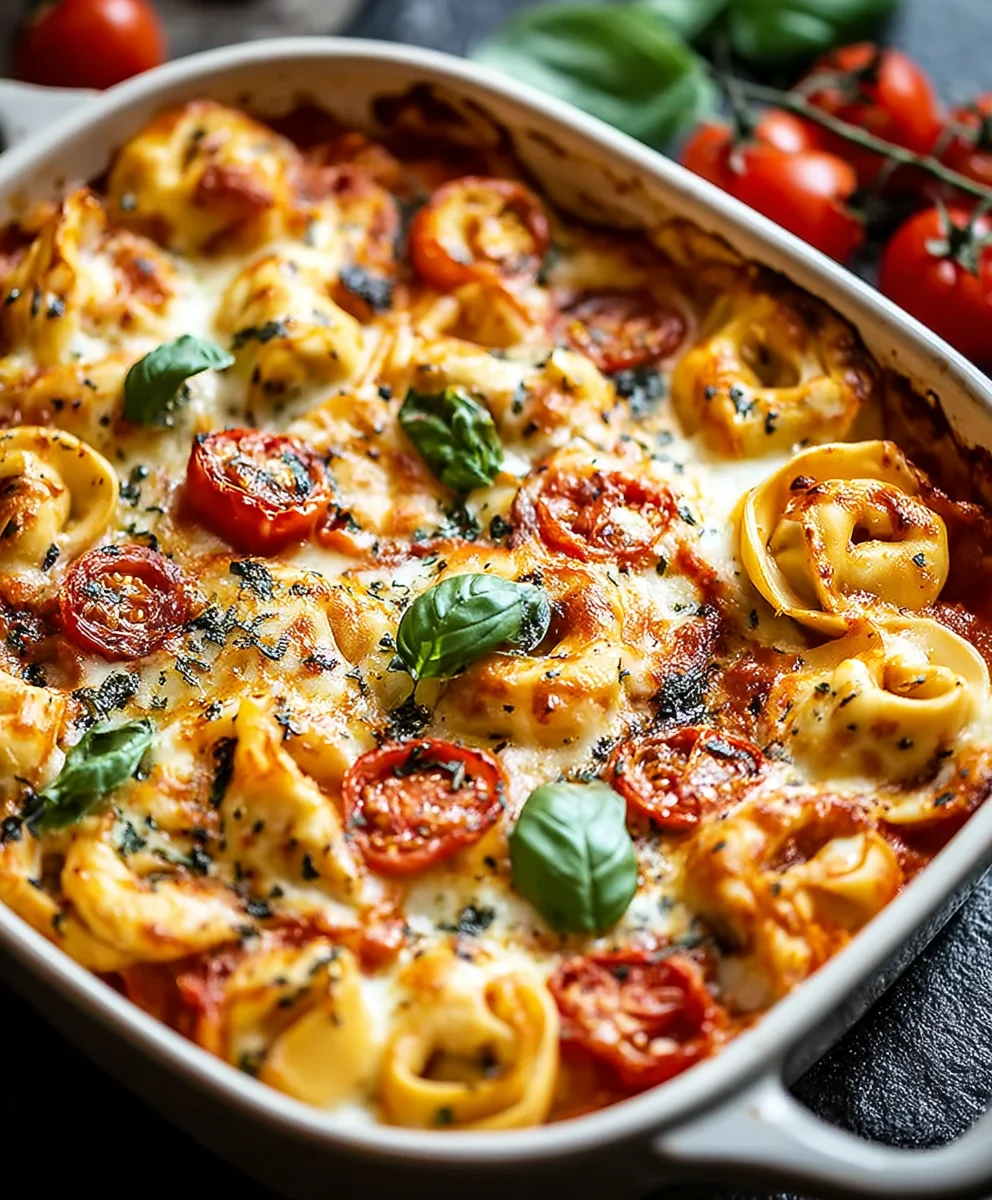 Tortellini Auflauf mit Tomate & Mozzarella – Einfach & Lecker!