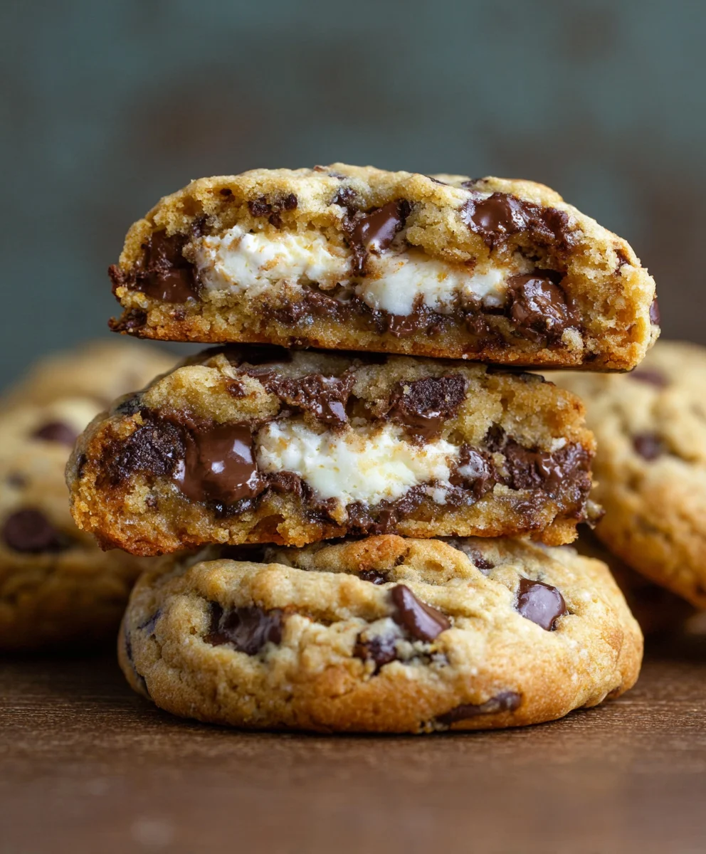 Köstliche Cheesecake Chocolate Chip Cookies – unwiderstehlich!