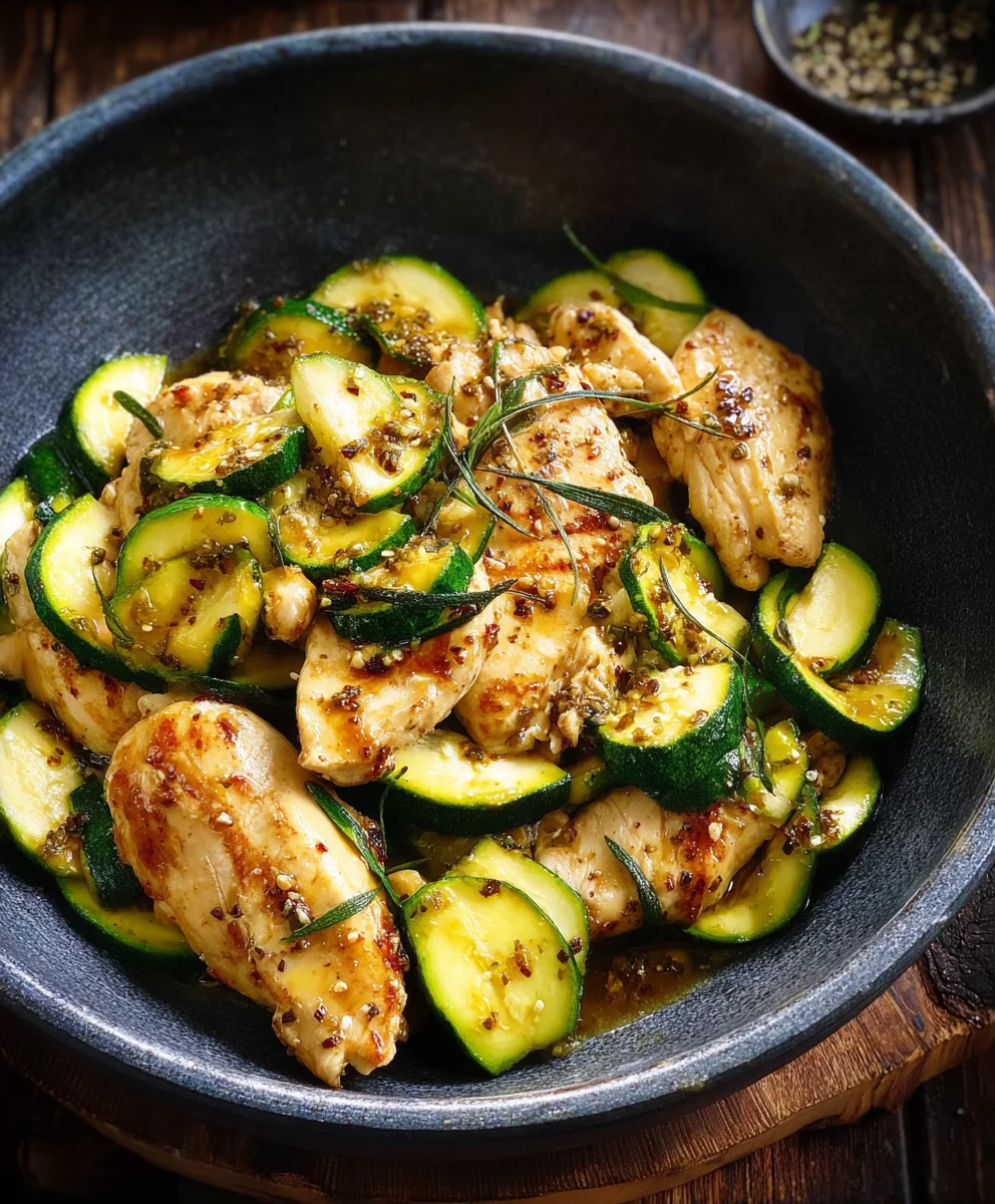 Gebratenes Huhn mit Zucchini: Einfach & Lecker