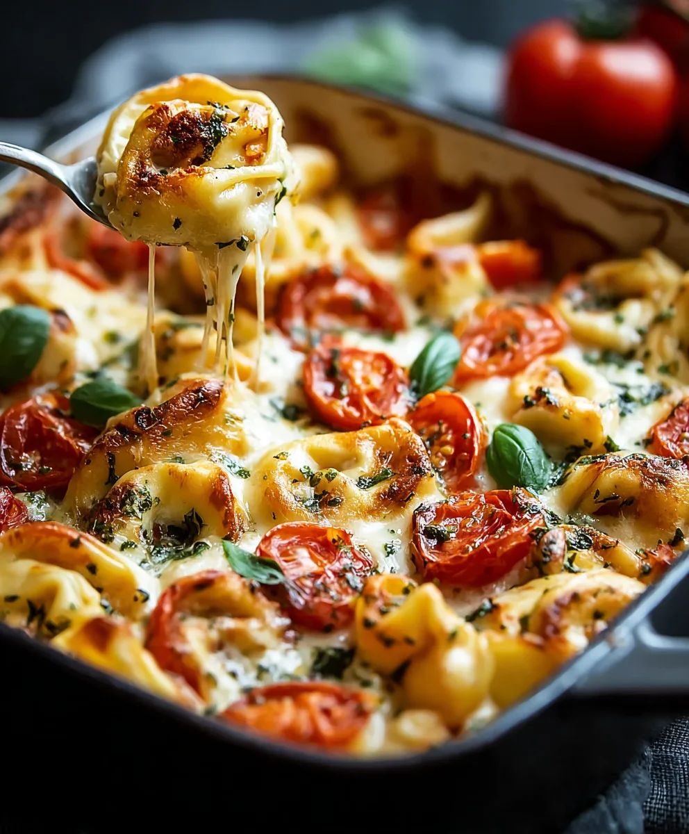 Tortellini Auflauf mit Tomate & Mozzarella – Einfach & Lecker!