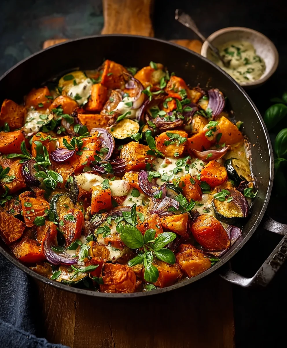 Süßkartoffelpfanne mit Gemüse: Schnell & Lecker