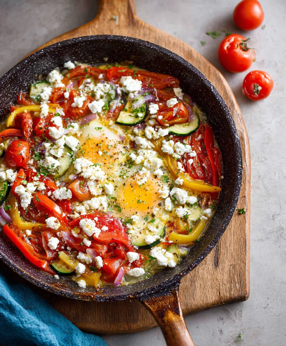 Einfache Gemüsepfanne mit Feta – Schnell & Lecker