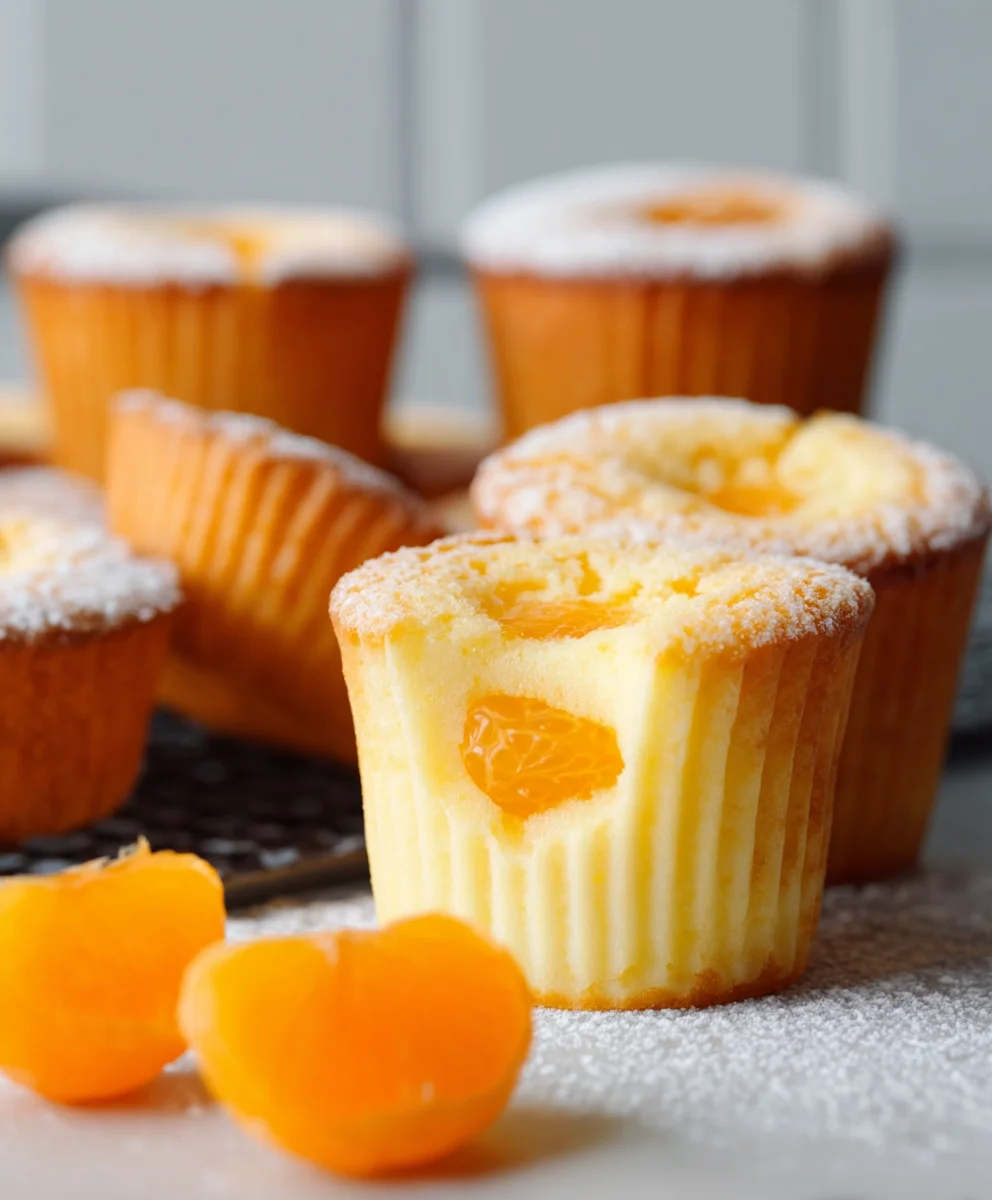 Saftige Käsekuchen-Muffins mit Mandarinen – Rezept!