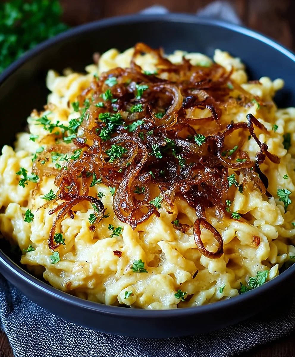 Käsespätzle mit Röstzwiebeln – Genuss pur!