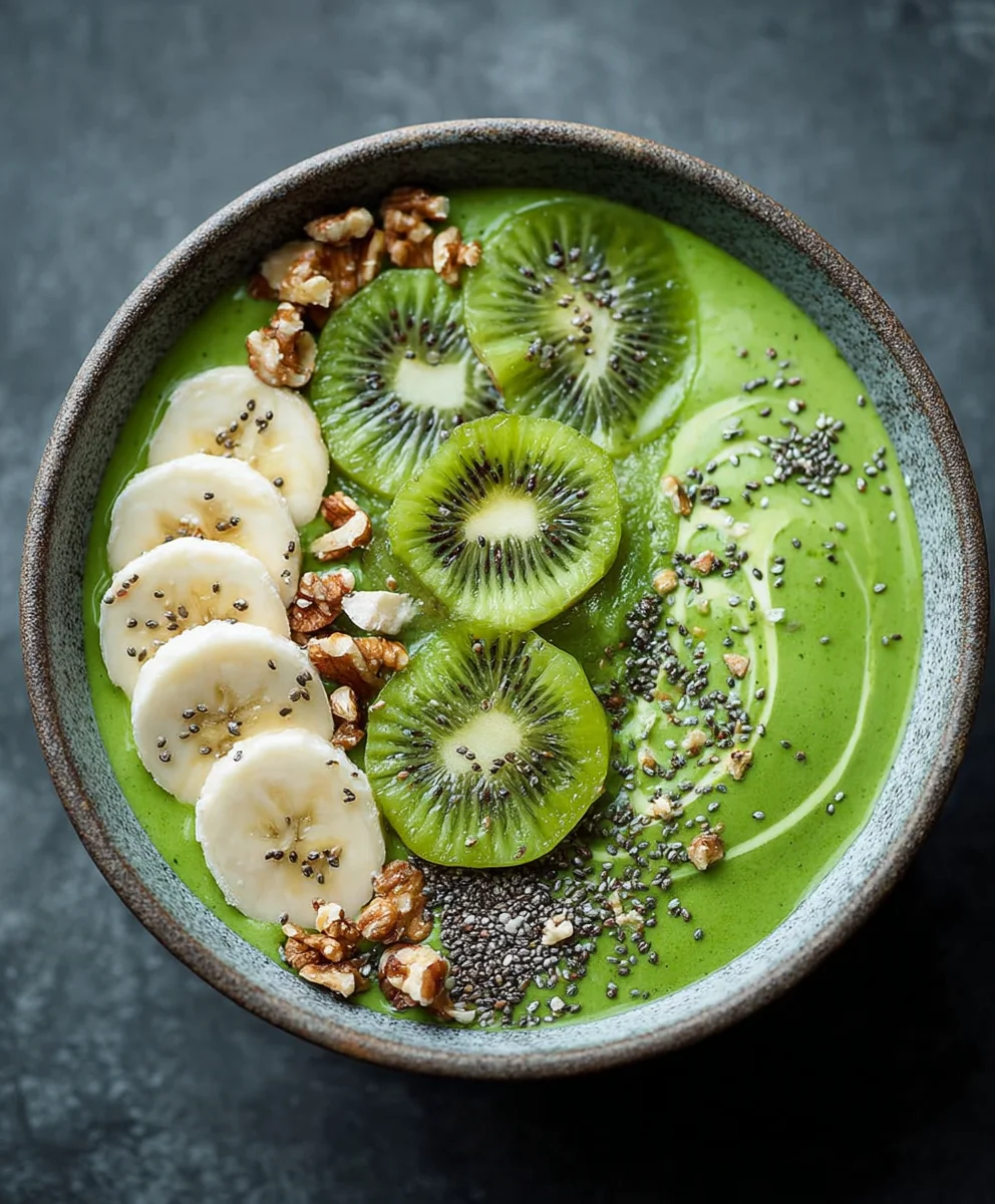 Spinat Kiwi Smoothie Bowl: Gesund & Lecker