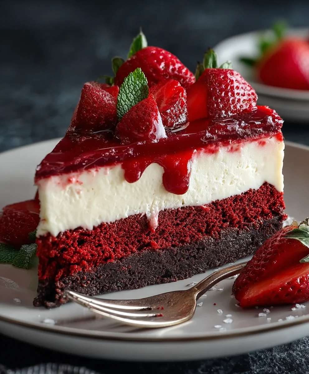 Red Velvet Erdbeer Cheesecake: Saftig & Cremig