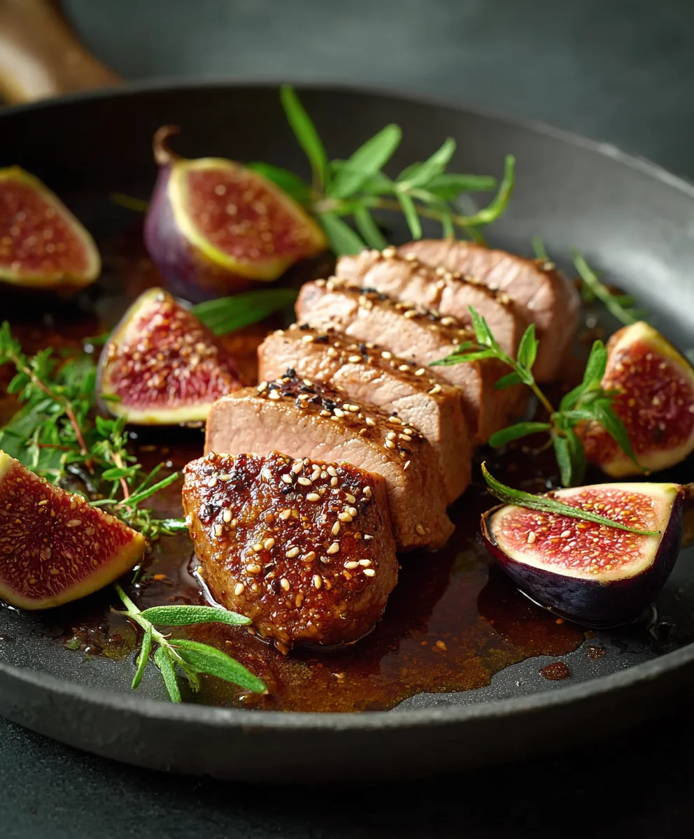 Rinderfilet mit Feigen Sesam Honig: Köstlich