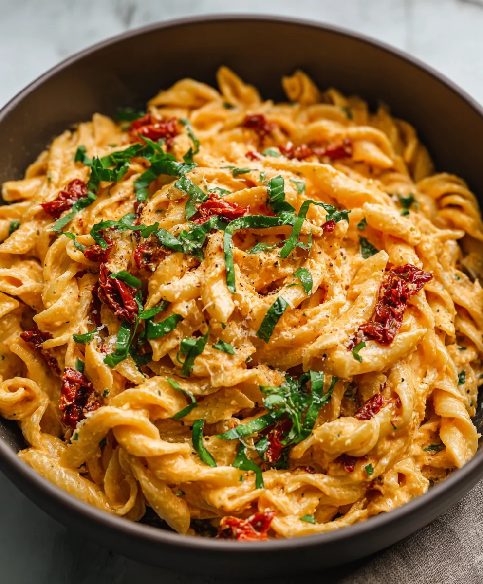 Vegane Cremige Getrocknete Tomaten Pasta – Einfach Köstlich!
