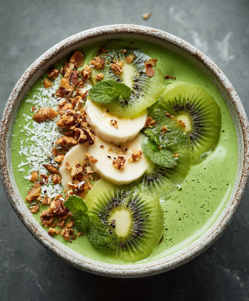Spinat Kiwi Smoothie Bowl: Gesund & Lecker