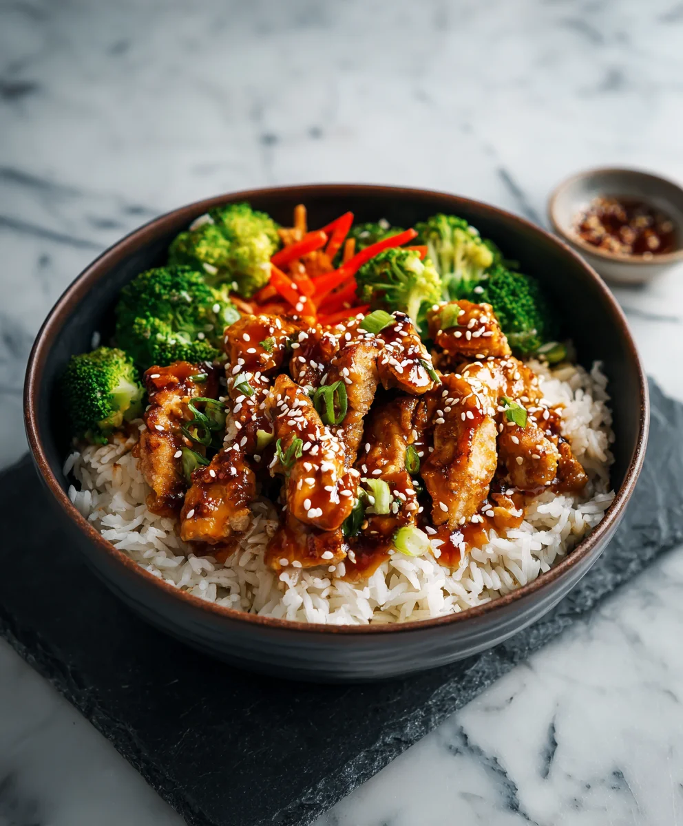 Sticky Chicken Bowls Rezept: Süß-salziges Hühnchen leicht gemacht!