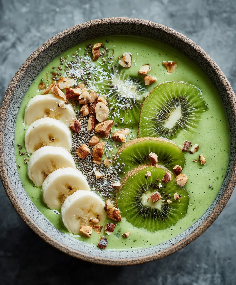 Spinat Kiwi Smoothie Bowl: Gesundes Frühstücksrezept