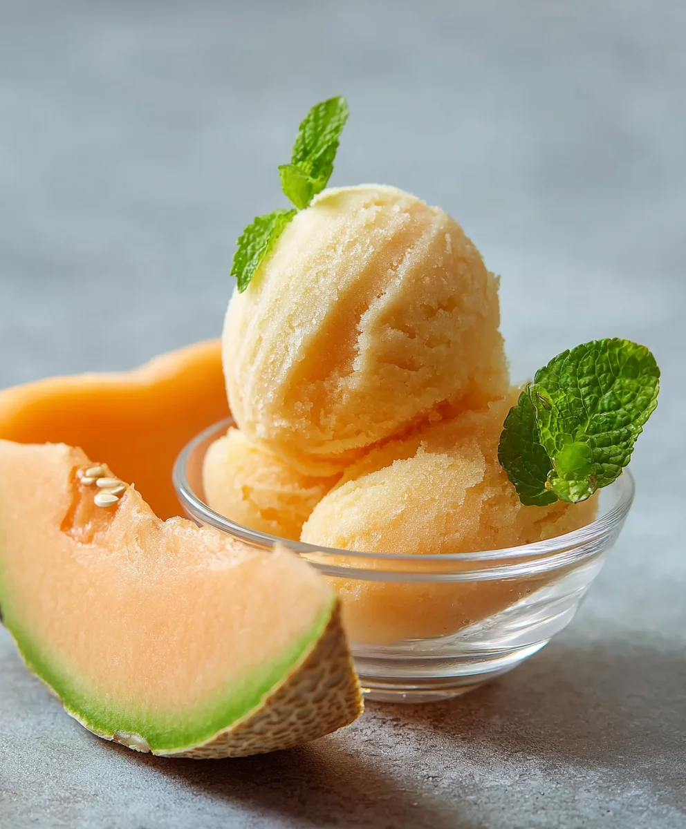 Cantaloupe-Zitronen-Eis: Erfrischend & Fruchtig