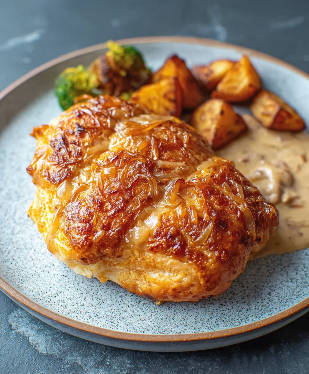 Kalorienarmes Zwiebel-Hähnchen: Cremig leicht genießen