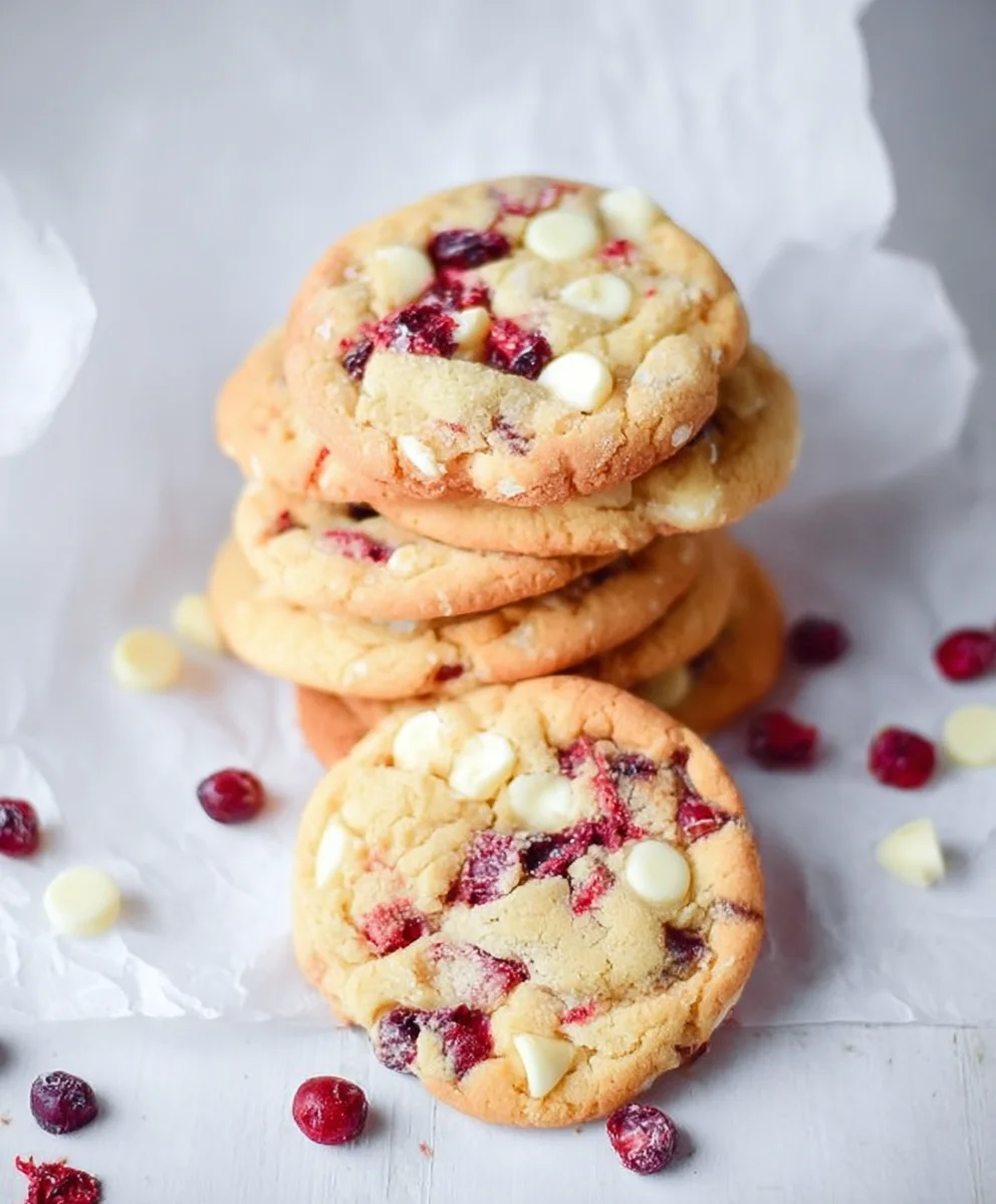 Beeren-Cookies ohne Alkohol mit weißer Schokolade