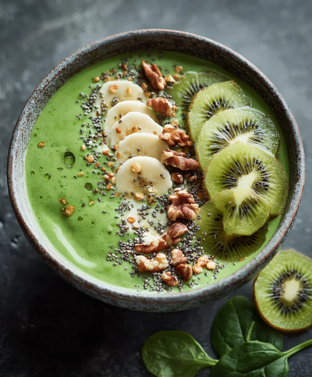 Spinat Kiwi Smoothie Bowl: Gesundes Frühstücksrezept