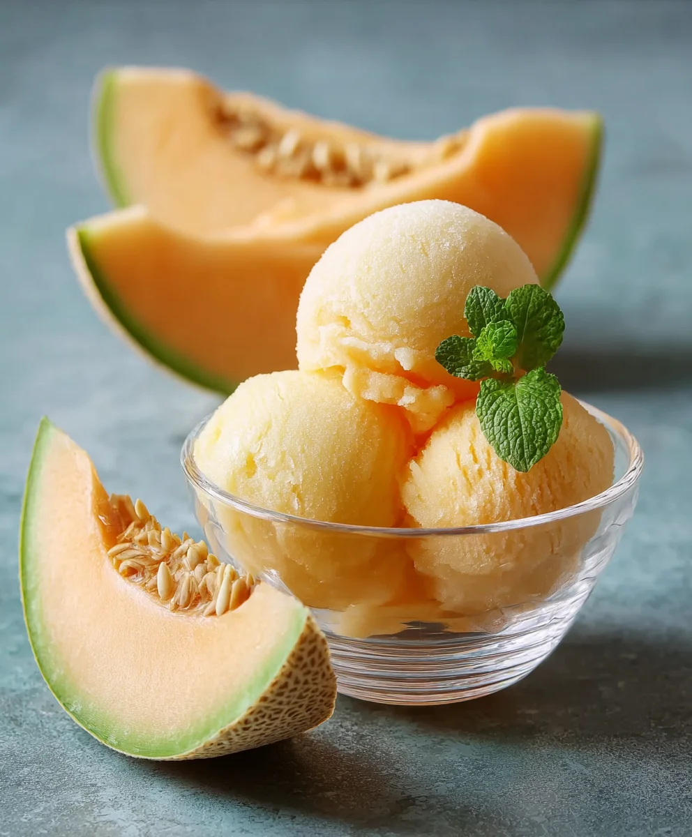 Cantaloupe-Zitronen-Eis: Erfrischend & Fruchtig