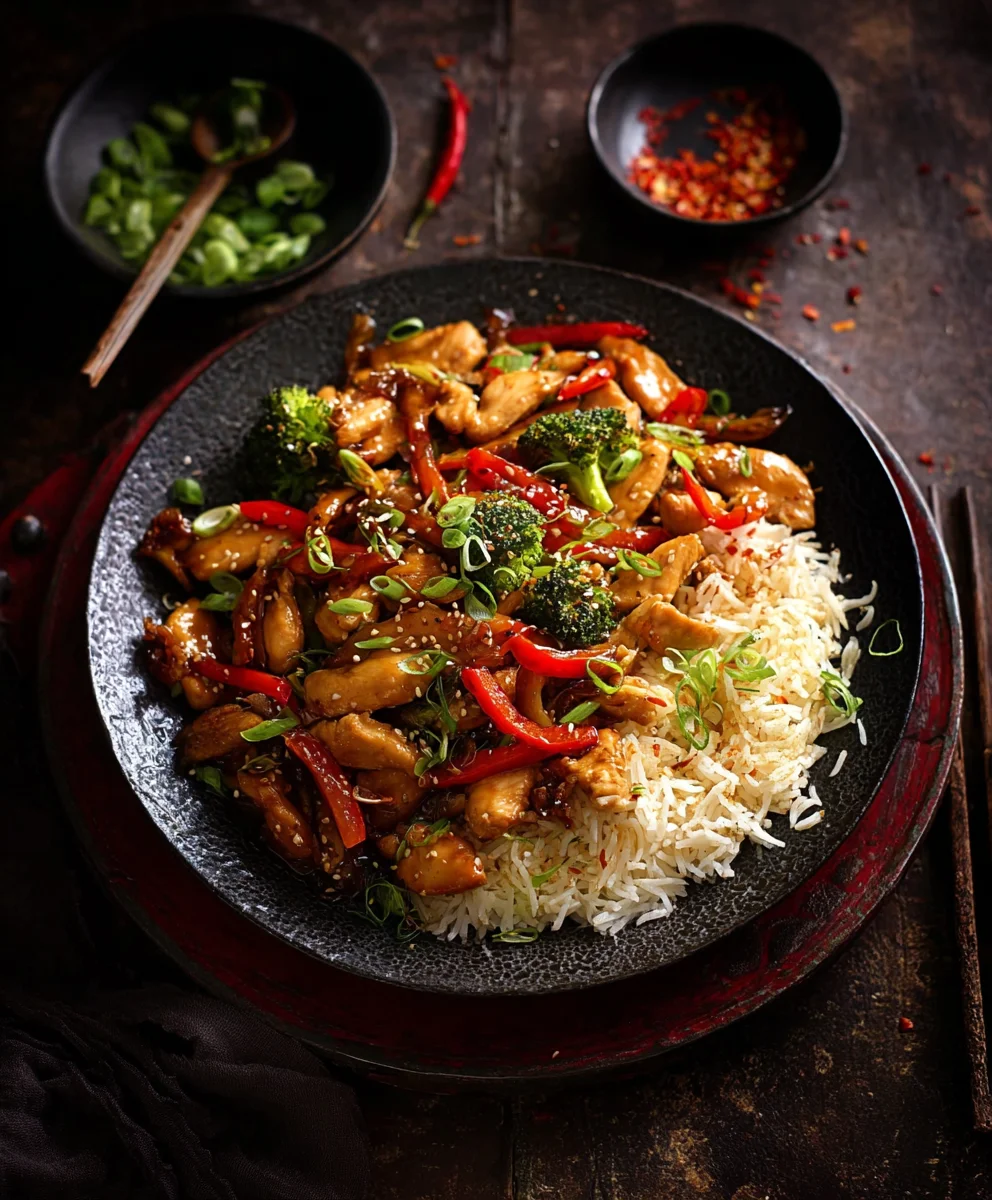 Chinesische Rindfleischpfanne mit Reis – Einfach Lecker