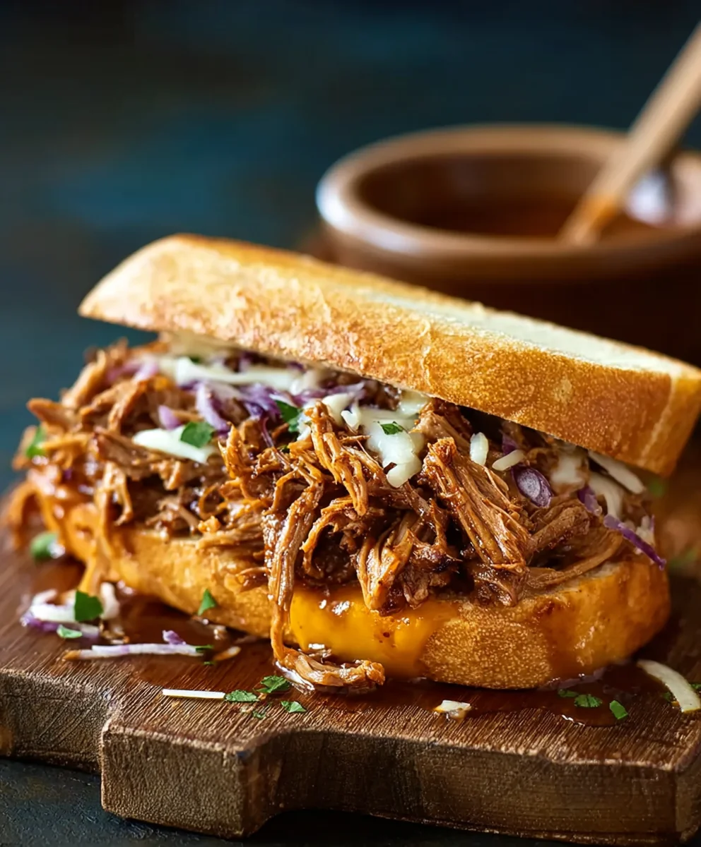 BBQ Pulled Beef Käse-Sandwich: Lecker & Einfach