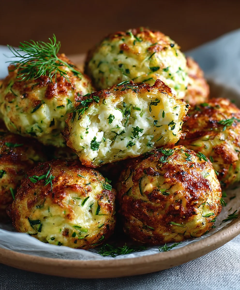 Knusprige Zucchini-Feta-Bällchen: Ofen-Hit