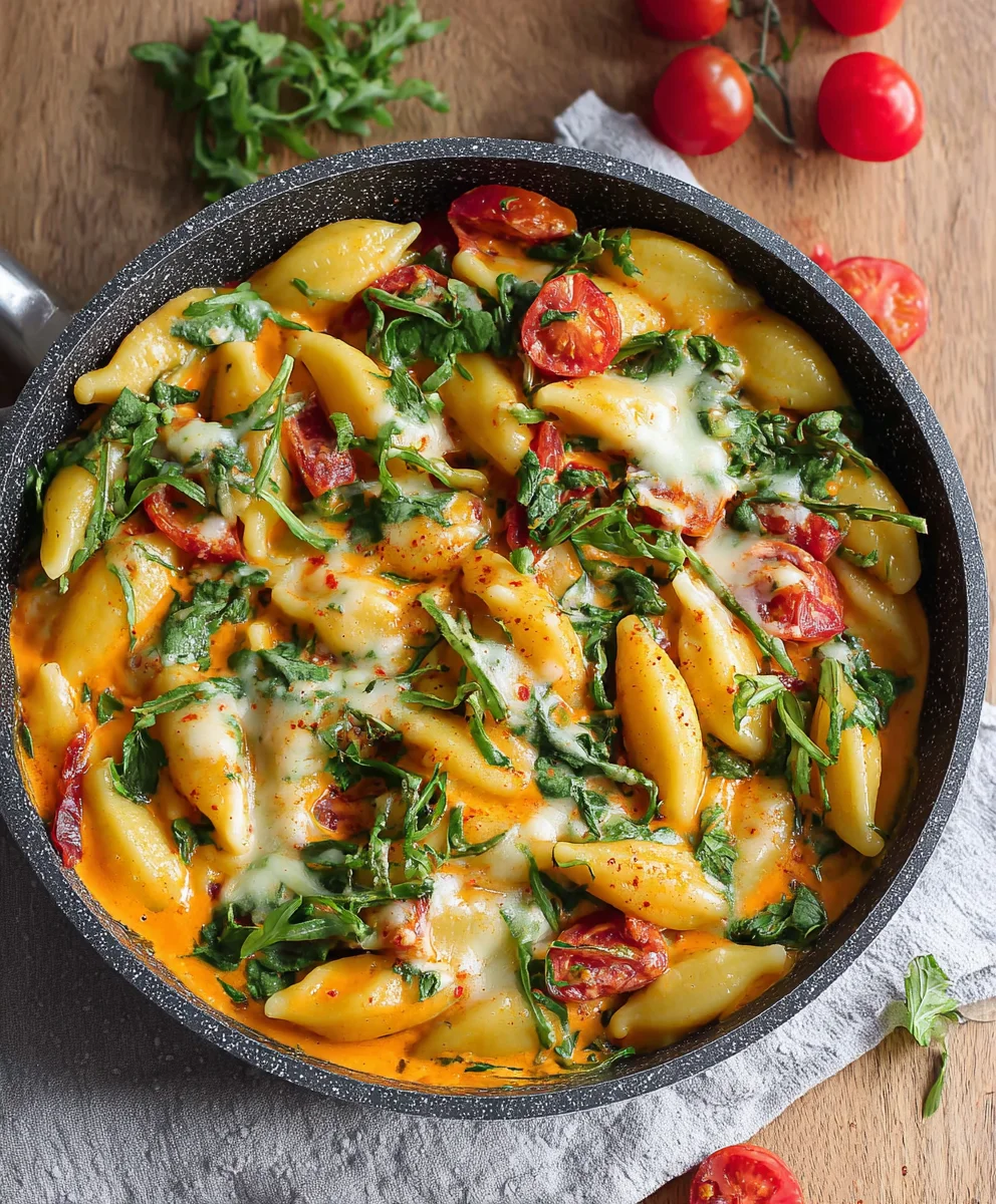 Einfache Schupfnudelpfanne vegetarisch - Min