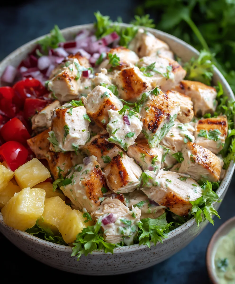 Hawaiian Hähnchensalat: Glutenfrei & Gesund